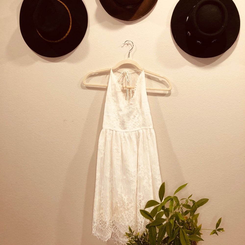 White lace dress